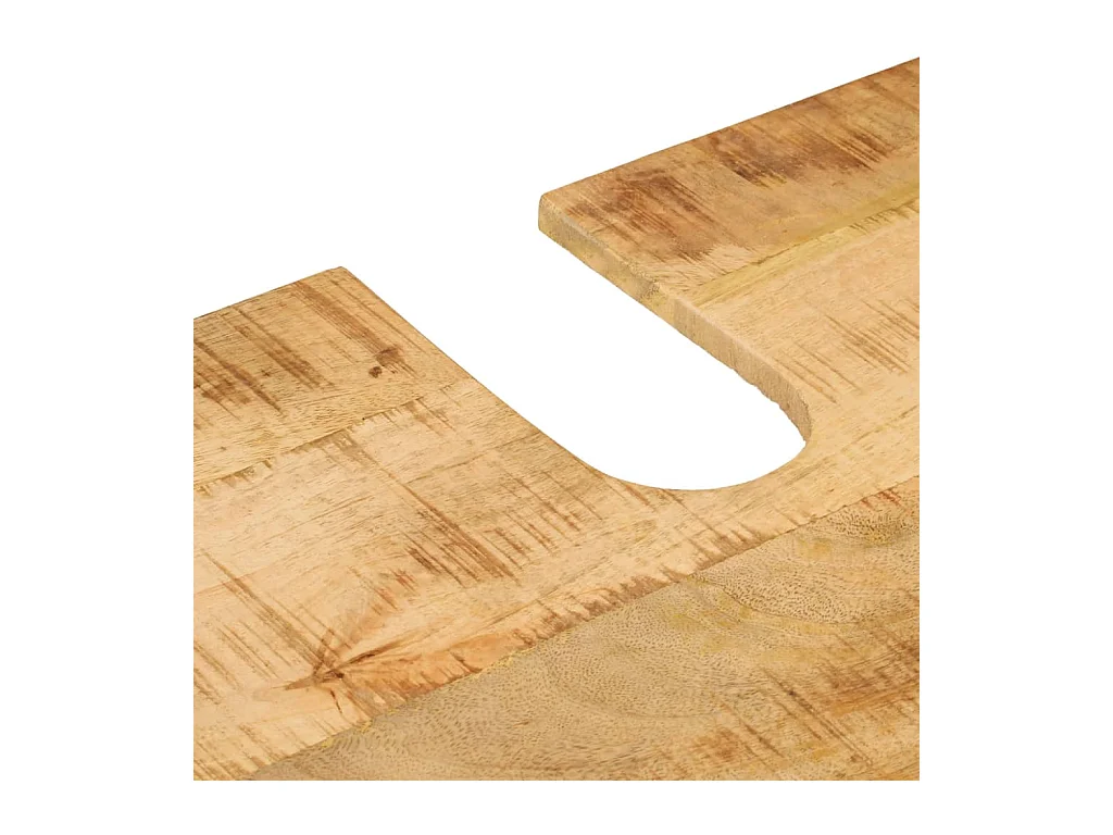 Badkamerwastafelkast van massief mangohout en ijzer