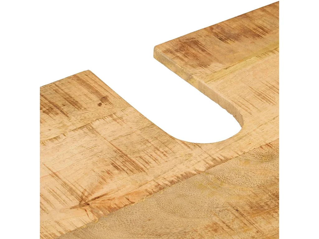 Mueble de lavabo de baño en madera maciza de mango y hierro