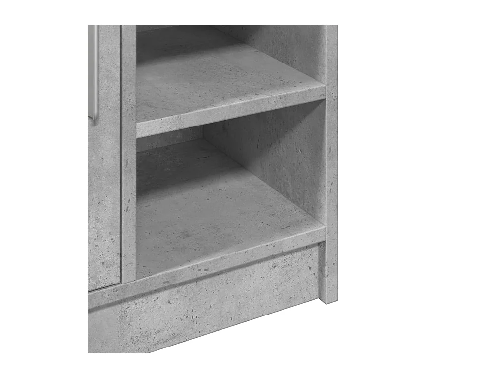 Betongrijze wastafelkast 63x29x55 cm bewerkt hout