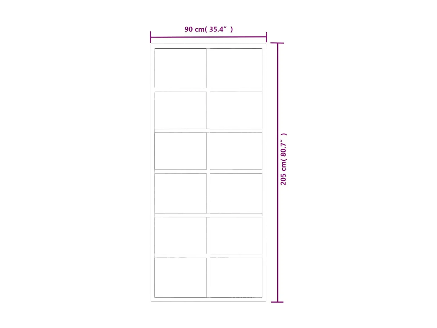 Puerta corredera ESG cristal y aluminio 90x205 cm Negro