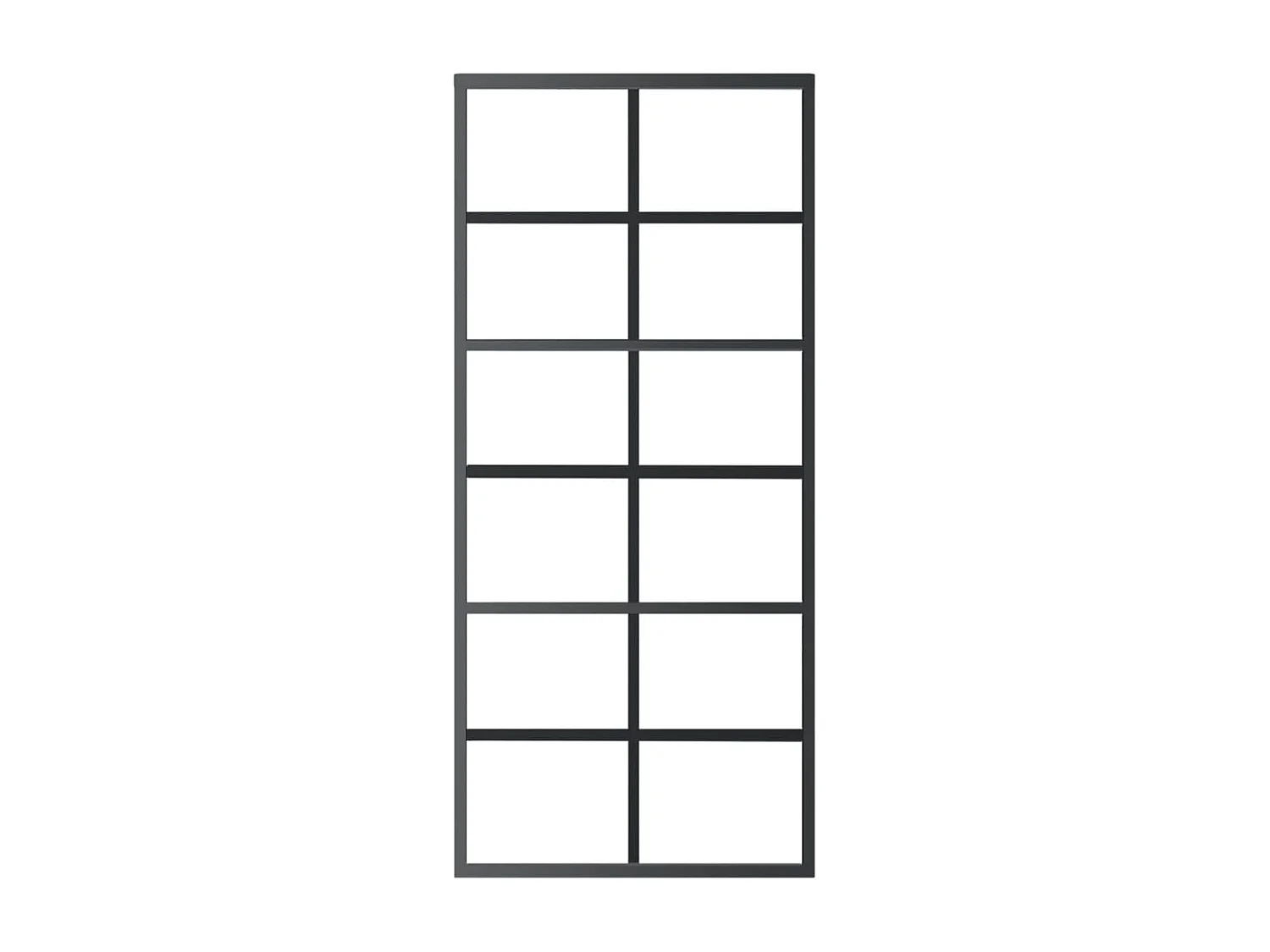 Porte coulissante Verre ESG et aluminium 90x205 cm Noir