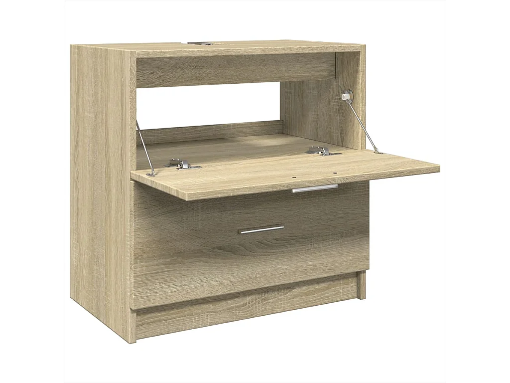 Mueble lavabo roble Sonoma 59x37x59 cm madera de ingeniería