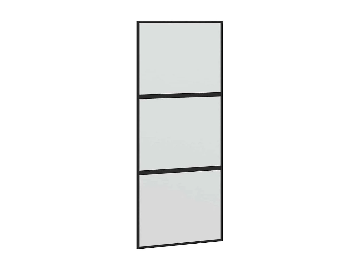 Porte coulissante avec kit de quincaillerie noir 90x205 cm