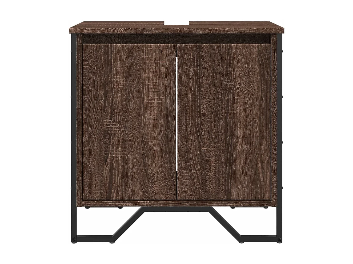 Mobile lavabo bagno rovere marrone 60x35x60 cm