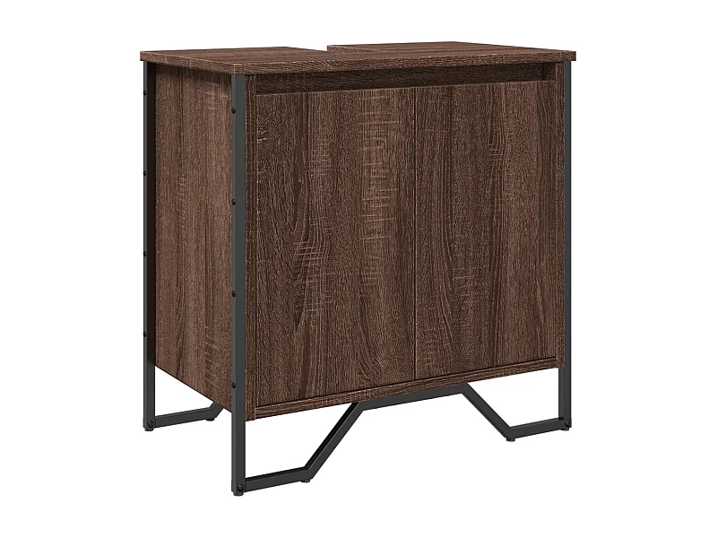 Mueble de baño lavabo roble marrón 60x35x60 cm