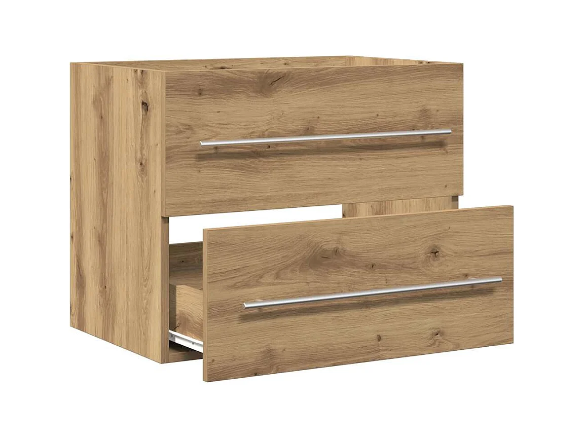 Armoire lavabo de salle de bain chêne artisanal bois ingénierie