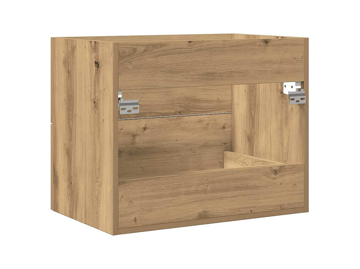 Armoire lavabo de salle de bain chêne artisanal bois ingénierie