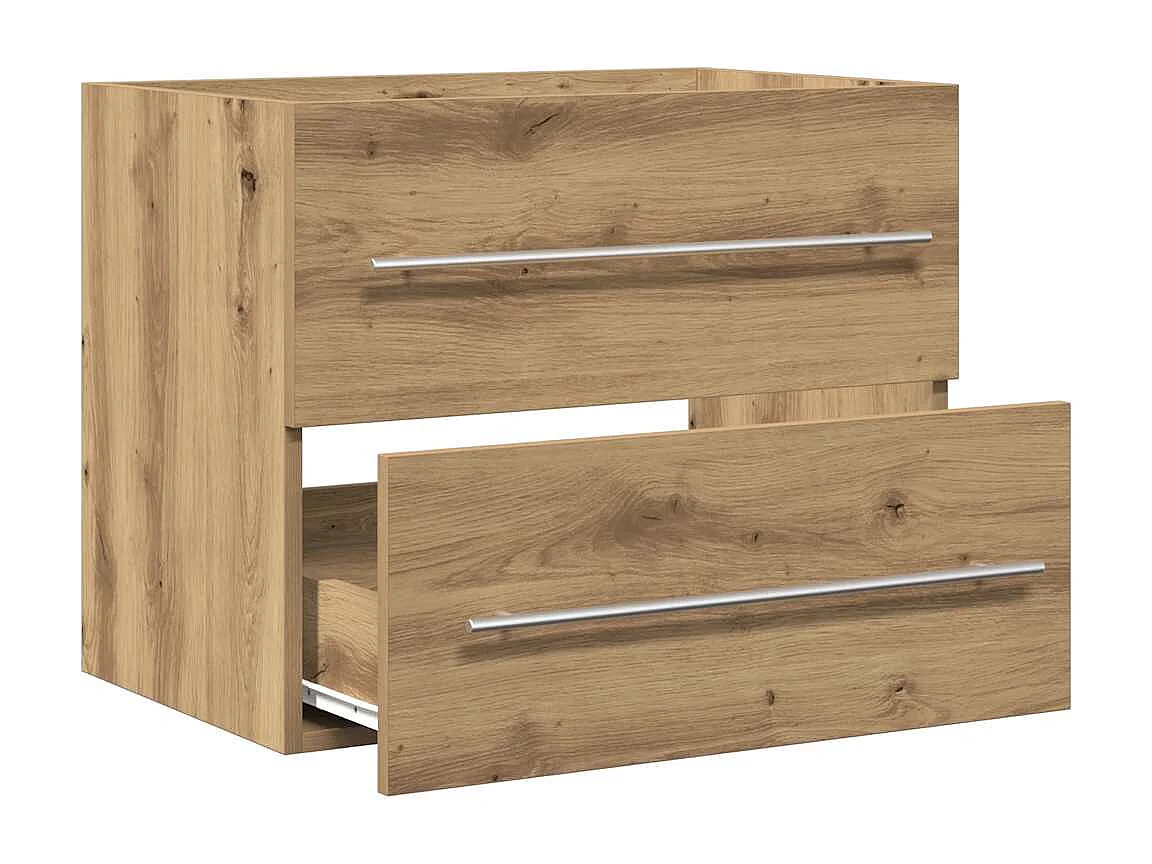 Armoire lavabo de salle de bain chêne artisanal bois ingénierie