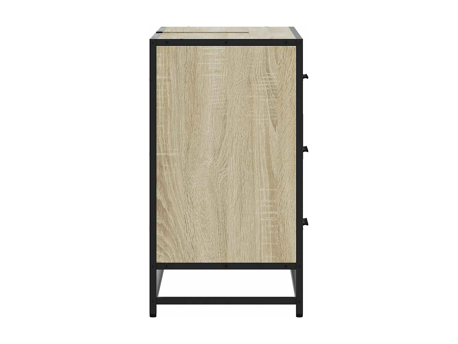 Armoire lavabo de salle de bain chêne sonoma bois d'ingénierie