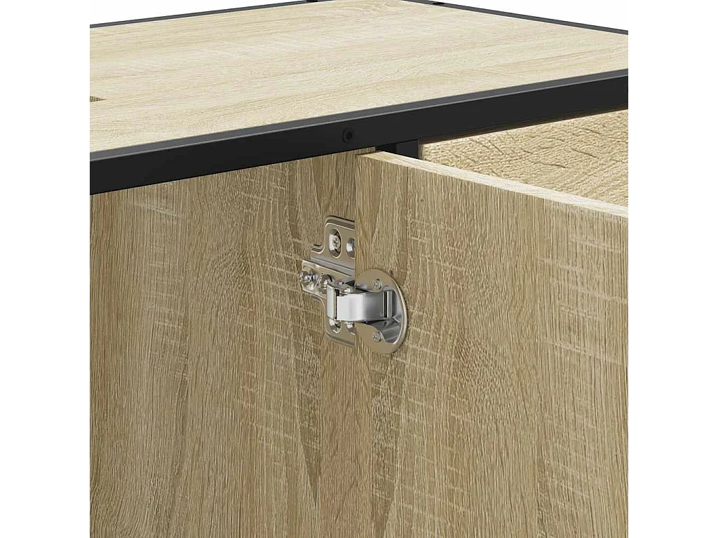 Armoire lavabo de salle de bain chêne sonoma bois d'ingénierie