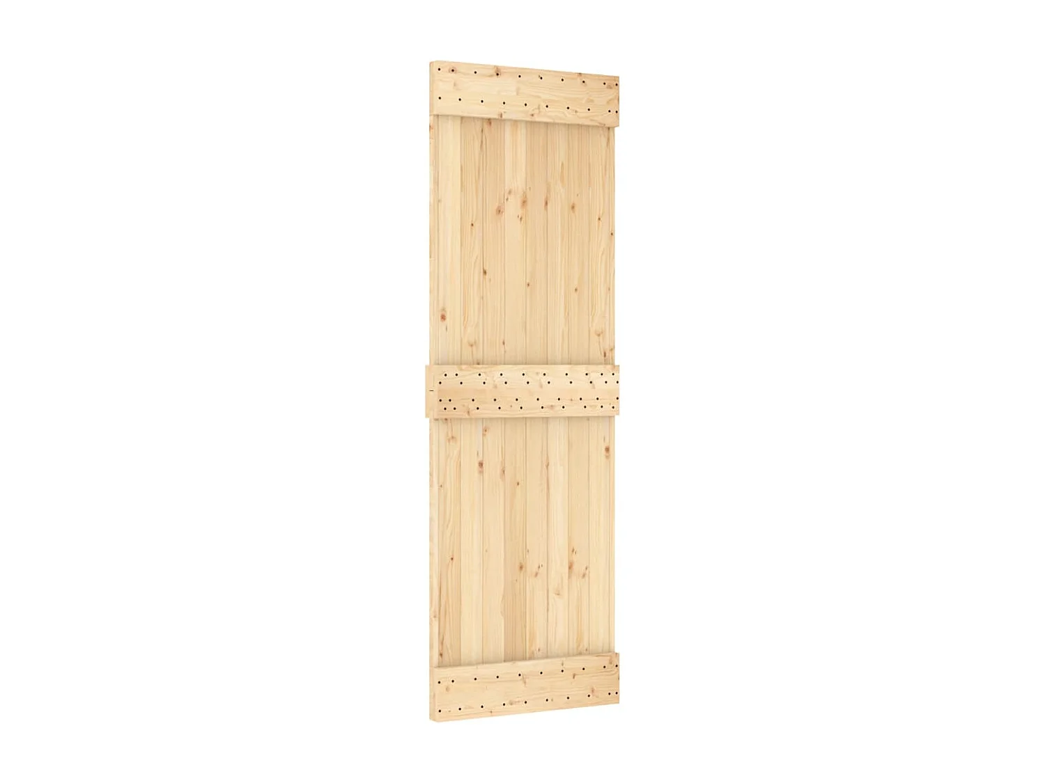 Schuifdeur en beslagset 70x210 cm massief grenen