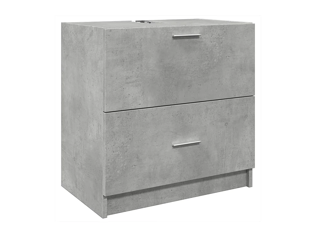 Betongrijze spoelbakkast 59x37x59 cm bewerkt hout