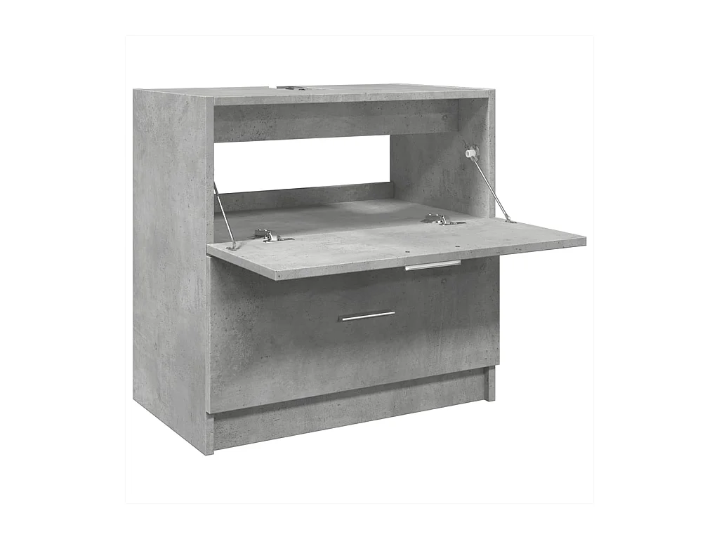 Betongrijze spoelbakkast 59x37x59 cm bewerkt hout