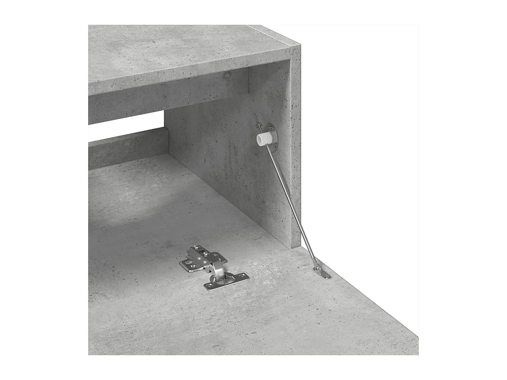 Betongrijze spoelbakkast 59x37x59 cm bewerkt hout