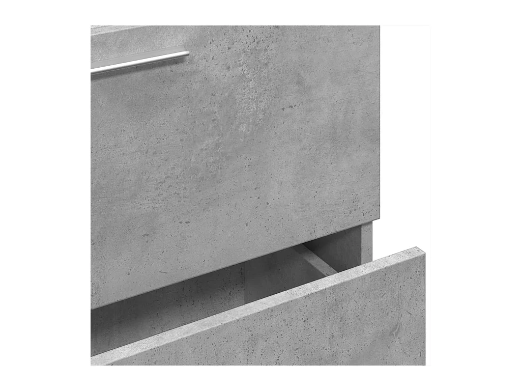 Betongrijze spoelbakkast 59x37x59 cm bewerkt hout