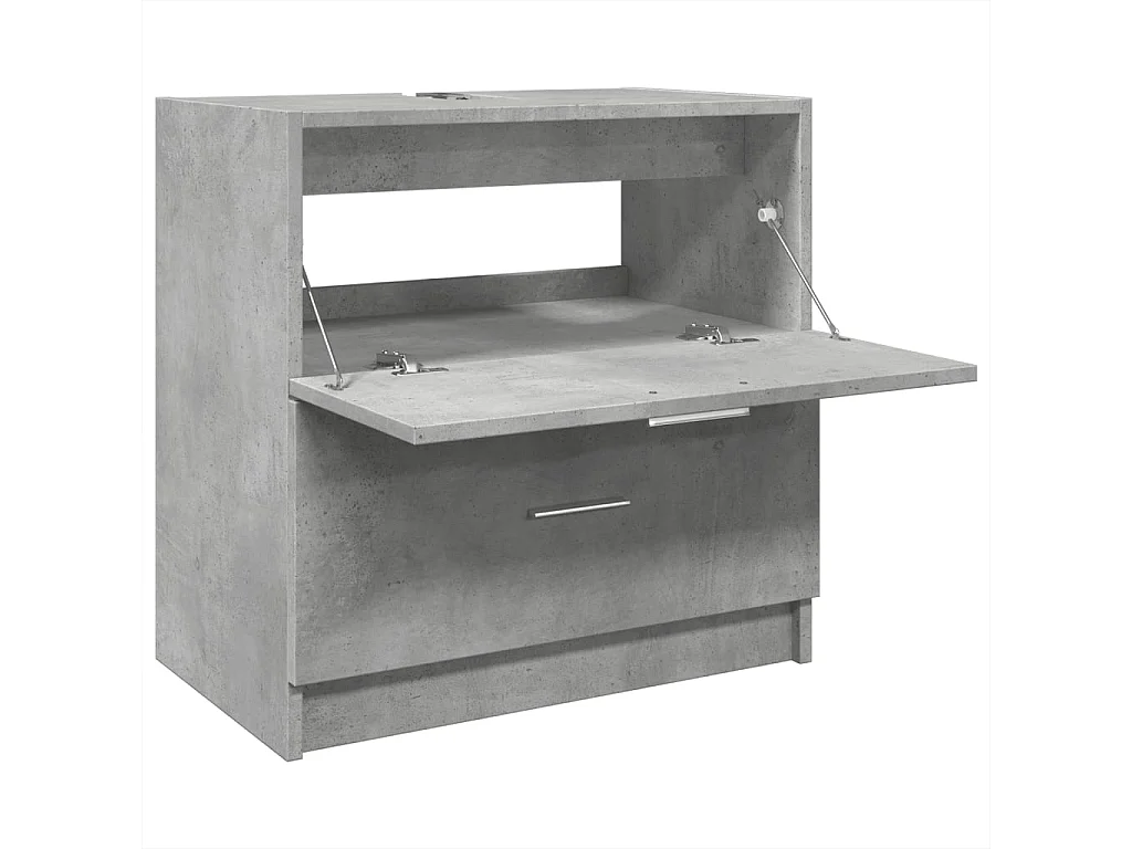 Mueble de lavabo gris hormigón 59x37x59 cm Madera de ingeniería