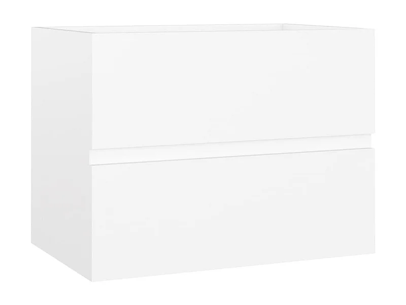 Witte spoelbakkast 60x38,5x45 cm bewerkt hout