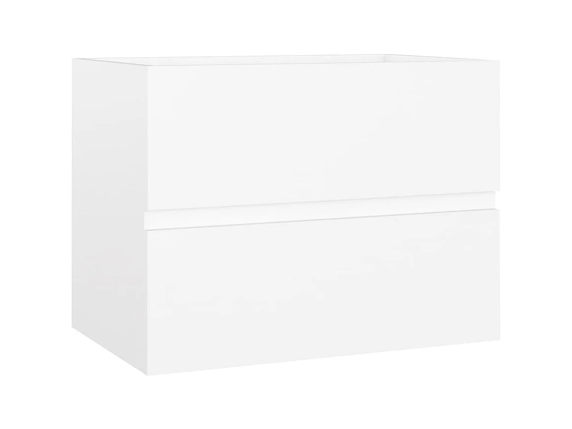 Witte spoelbakkast 60x38,5x45 cm bewerkt hout