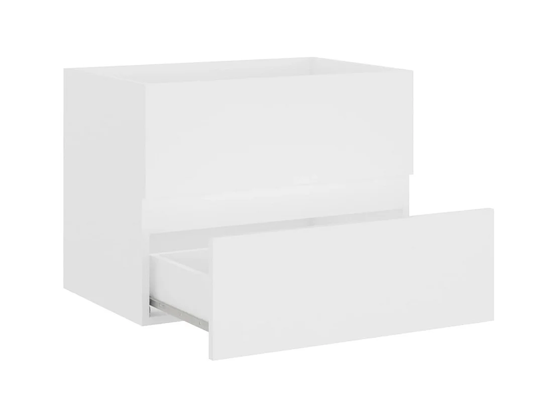 Witte spoelbakkast 60x38,5x45 cm bewerkt hout