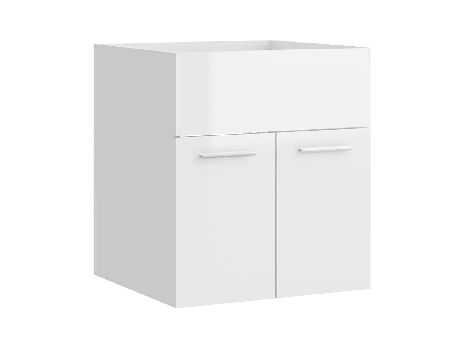 Spoelbakkast Glanzend wit 41x38,5x46 cm Technisch hout