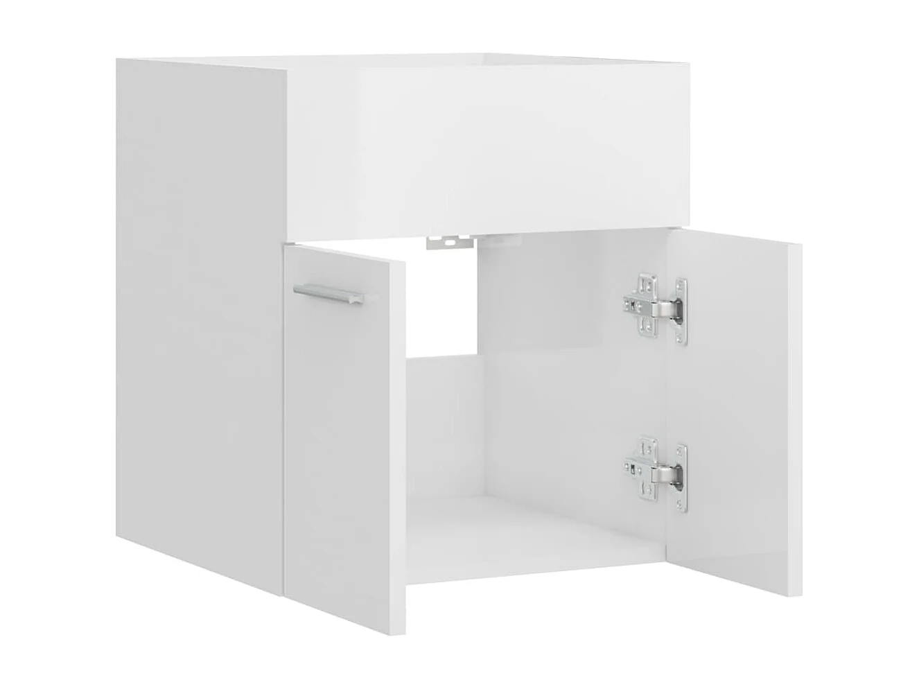 Mueble lavabo Blanco brillo 41x38,5x46 cm Madera de ingeniería