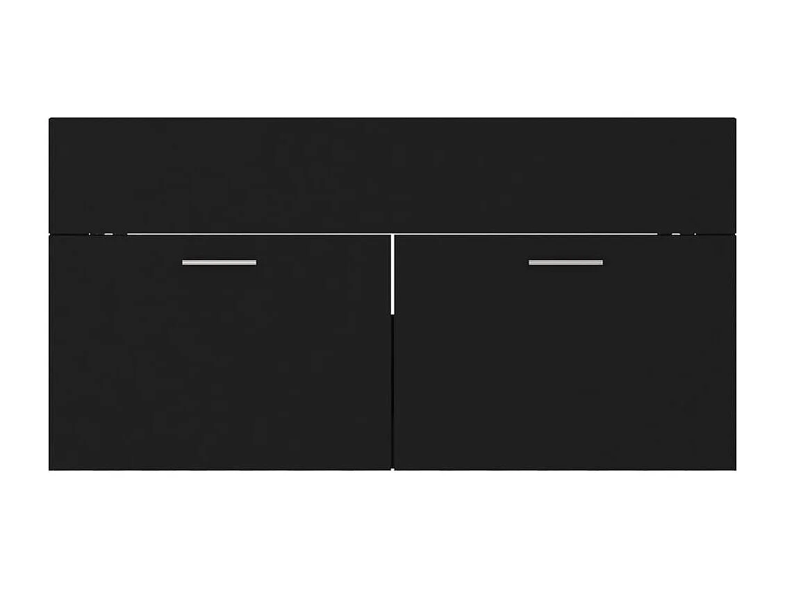 Mobile lavabo nero 90x38,5x46 cm in legno ingegnerizzato