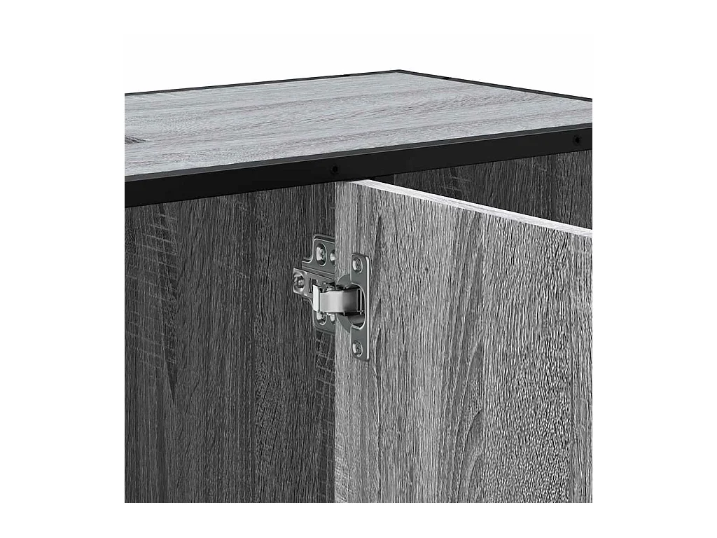 Armoire lavabo de salle de bain sonoma gris bois d'ingénierie