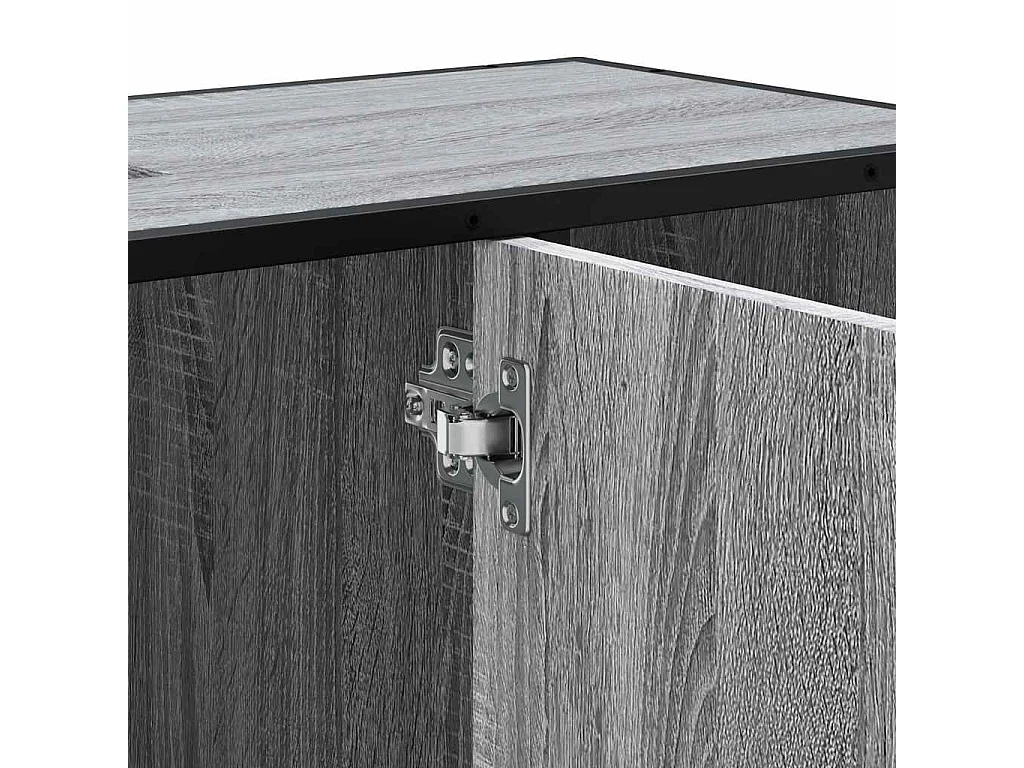 Armoire lavabo de salle de bain sonoma gris bois d'ingénierie