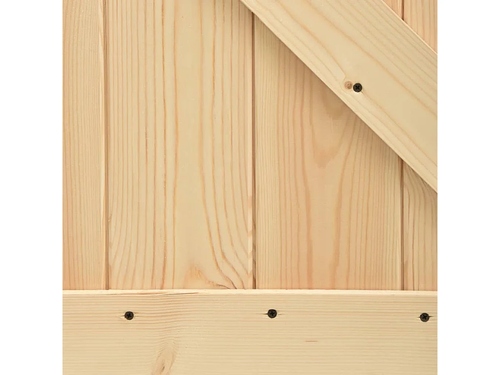 Schuifdeur en beslagset 90x210 cm massief grenen