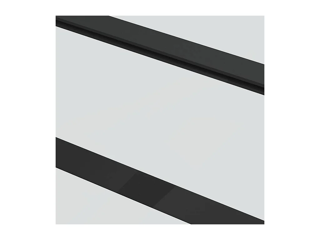 Schuifdeurbeslagset zwart 102x205cm ESG-glas