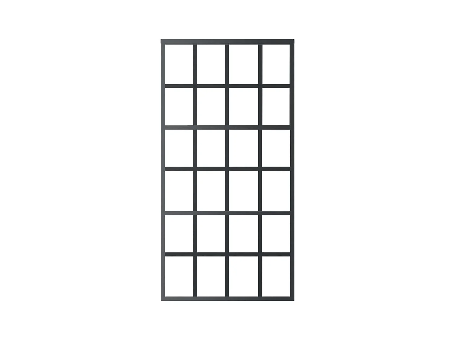 Schuifdeur ESG glas en aluminium 102x205 cm Zwart