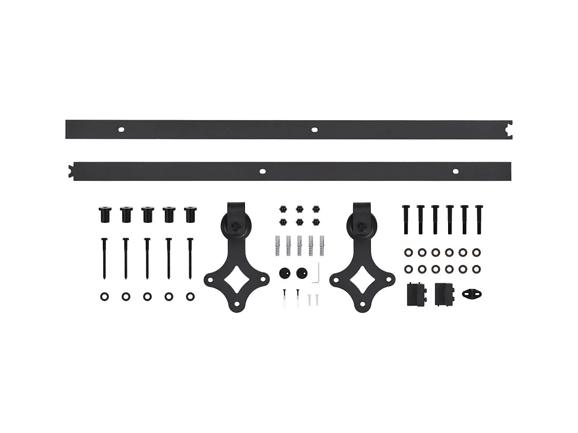 Porte coulissante et kit de quincaillerie 70x210 cm pin massif