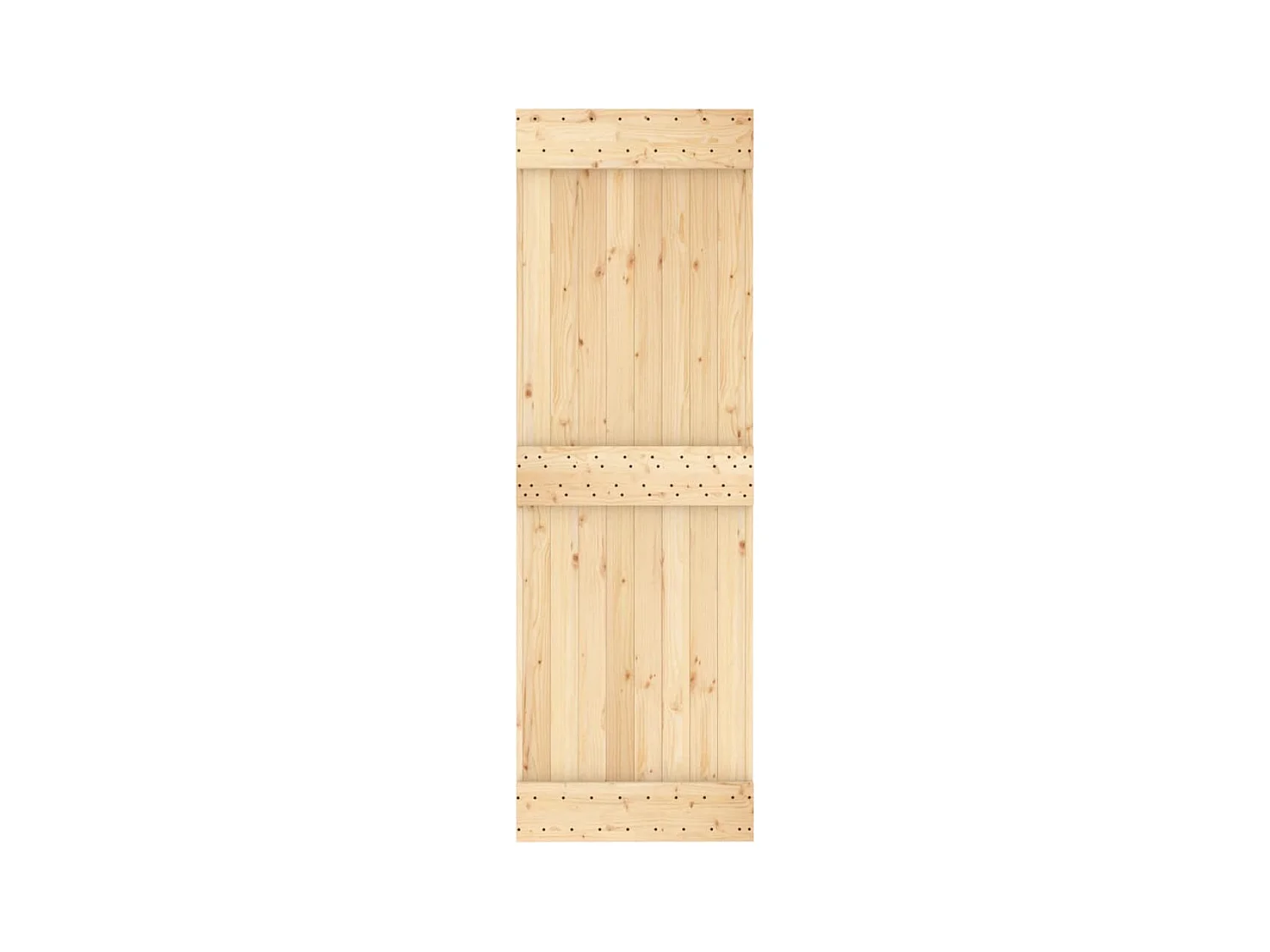 Porte coulissante et kit de quincaillerie 70x210 cm pin massif