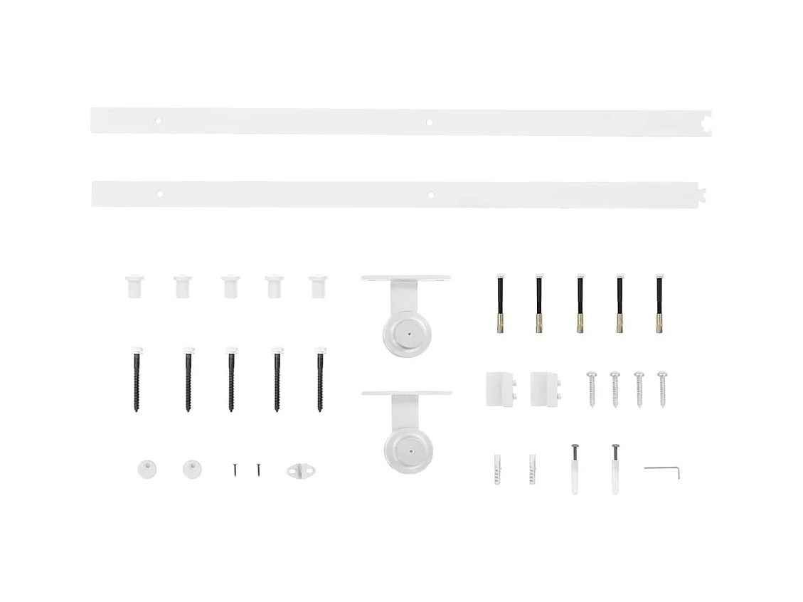 Schuifdeur en beslagset 85x210 cm massief grenen