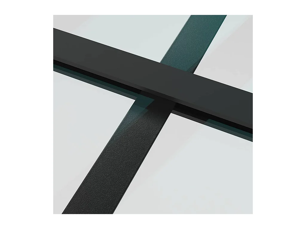 Porte coulissante kit de quincaillerie noir 90x205 cm verre ESG