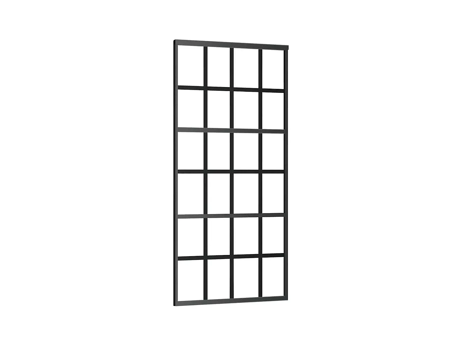 Kit herrajes para puerta corredera negra 90x205 cm cristal ESG