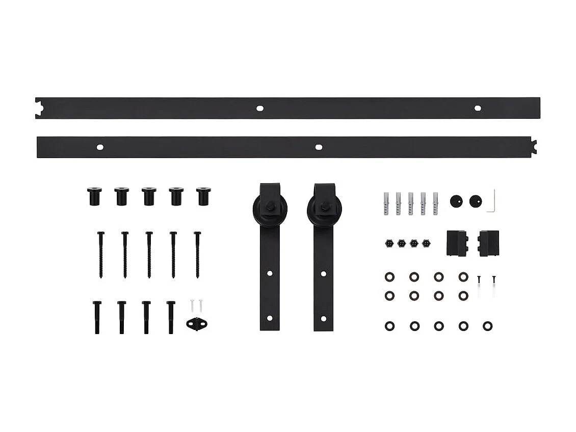 Porte coulissante et kit de quincaillerie 85x210 cm pin massif