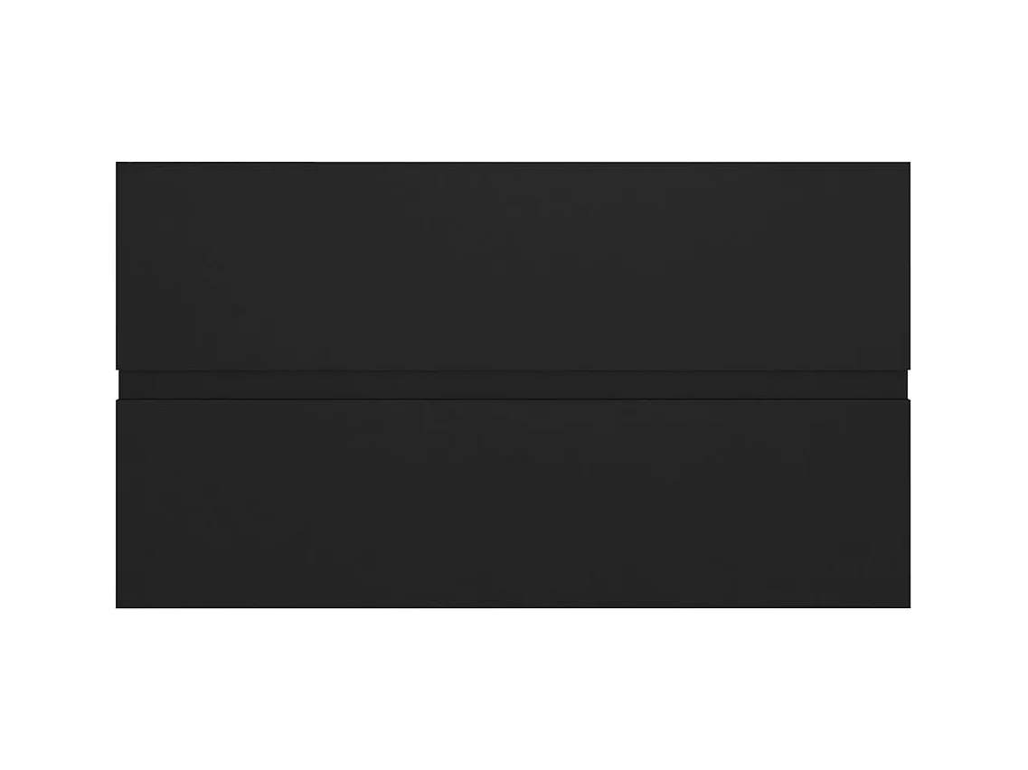 Zwarte spoelbakkast 80x38,5x45 cm bewerkt hout