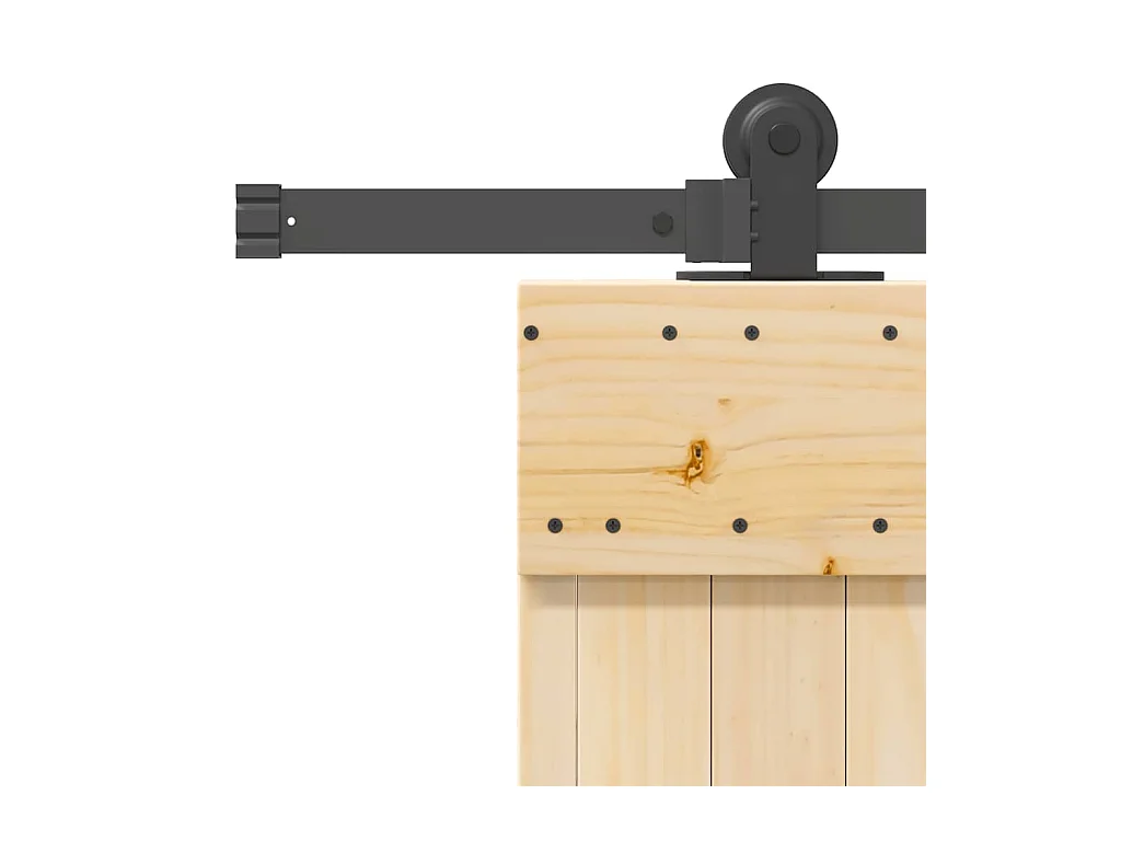 Porte coulissante et kit de quincaillerie 70x210 cm pin massif