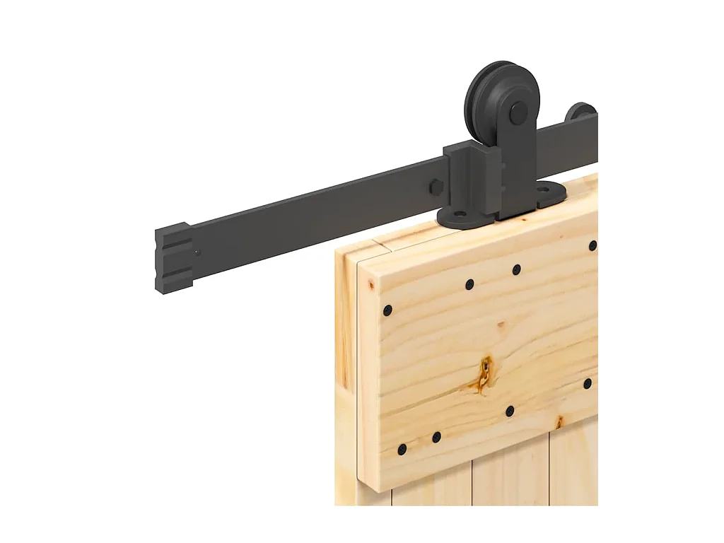 Porte coulissante et kit de quincaillerie 70x210 cm pin massif