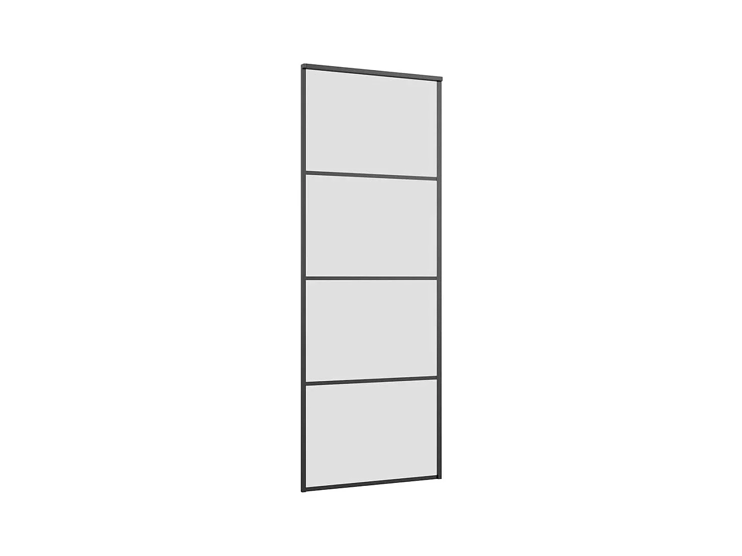 Kit ferramenta per porta scorrevole nero 76x205 cm vetro ESG