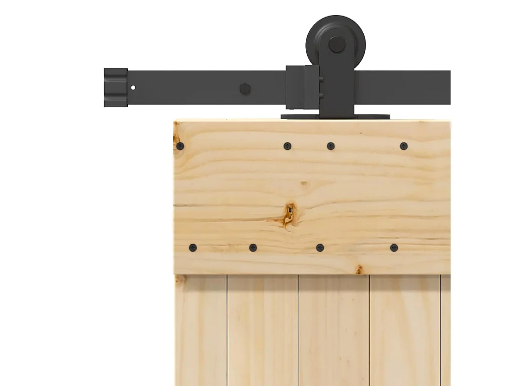 Porte coulissante et kit de quincaillerie 70x210 cm pin massif