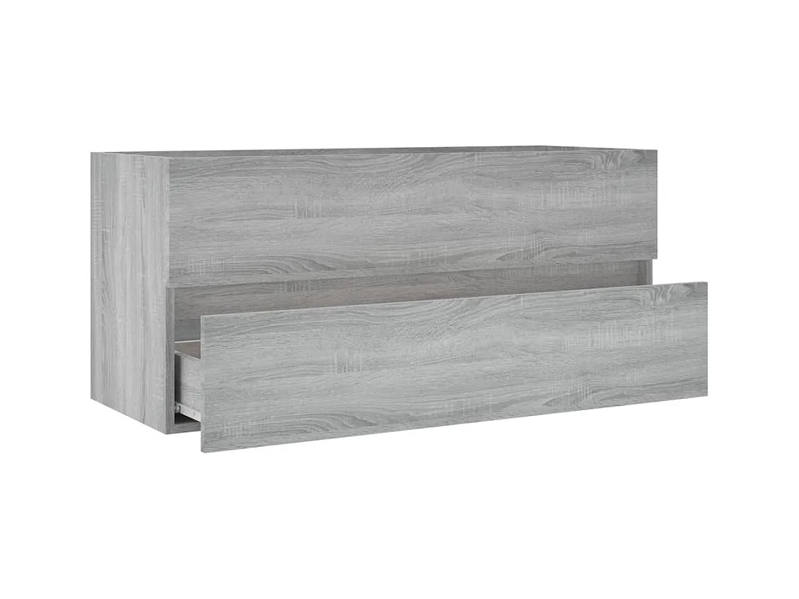 Mueble para lavabo Sonoma gris 100x38,5x45 cm Madera de ingeniería