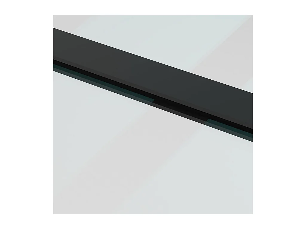 Kit ferramenta per porta scorrevole nero 76x205 cm vetro ESG