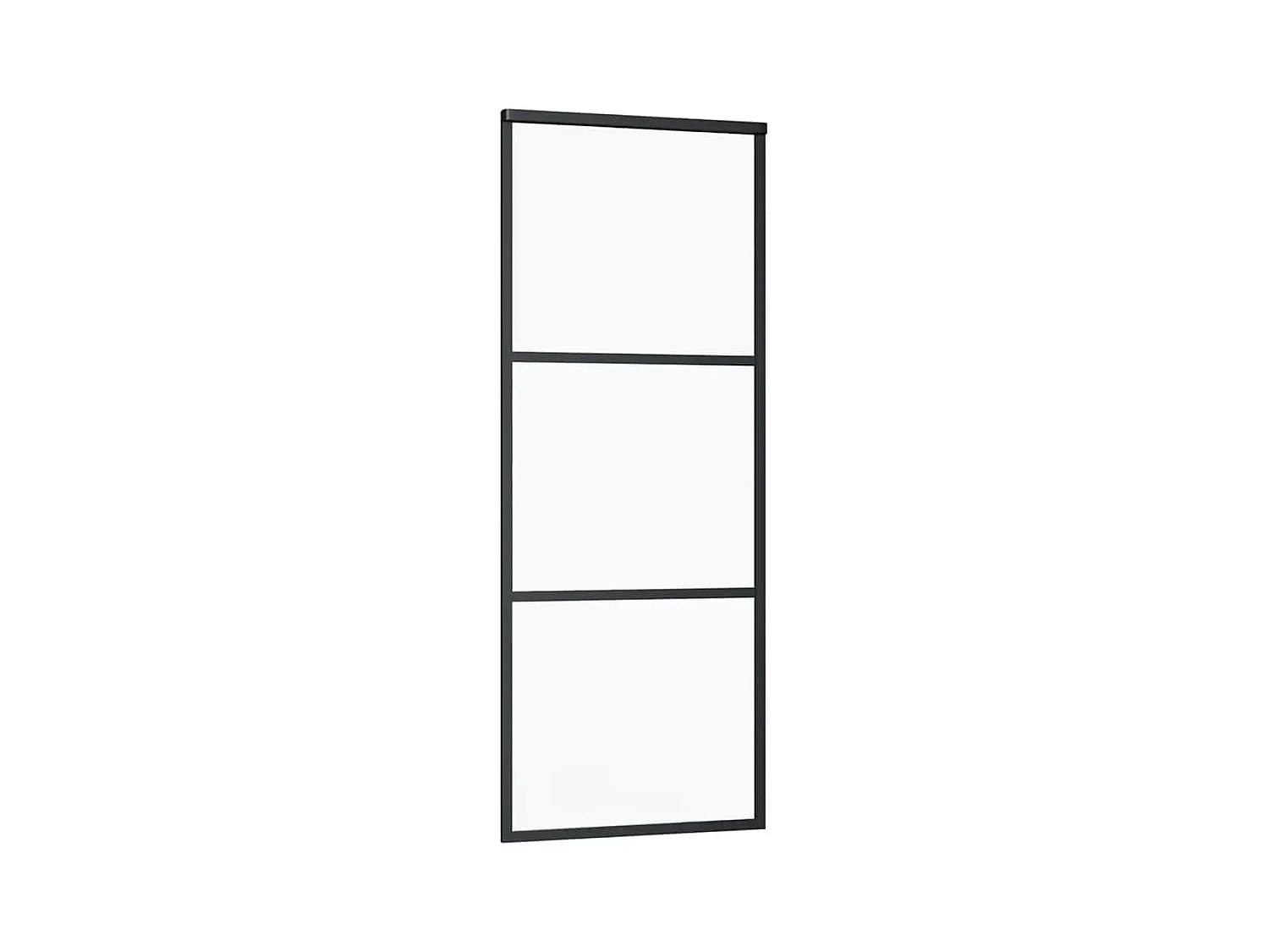 Kit herrajes para puerta corredera negra 76x205 cm cristal ESG