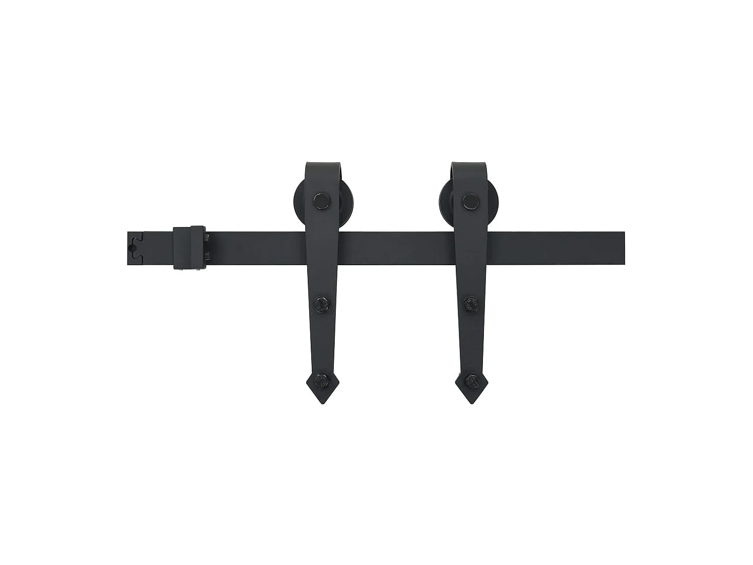 Kit porta scorrevole e ferramenta 100x210 cm Pino massello