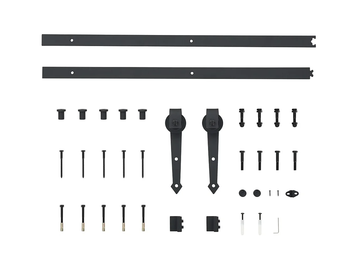 Schuifdeur met beslagset 90x210cm Massief grenen