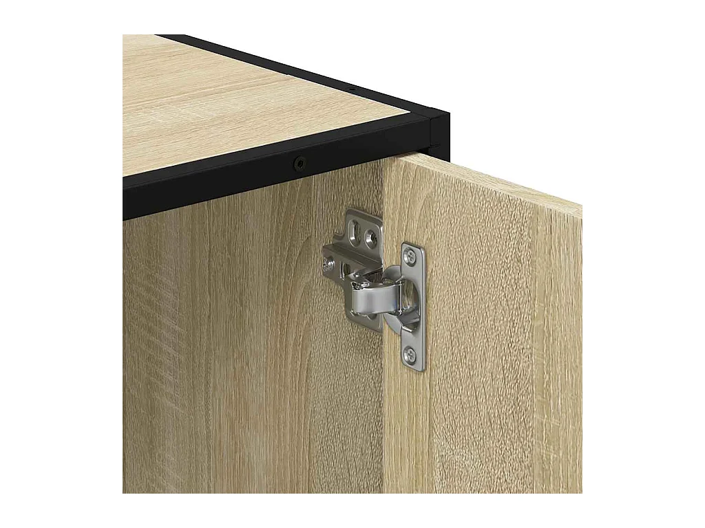 Armoire lavabo de salle de bain chêne sonoma bois d'ingénierie