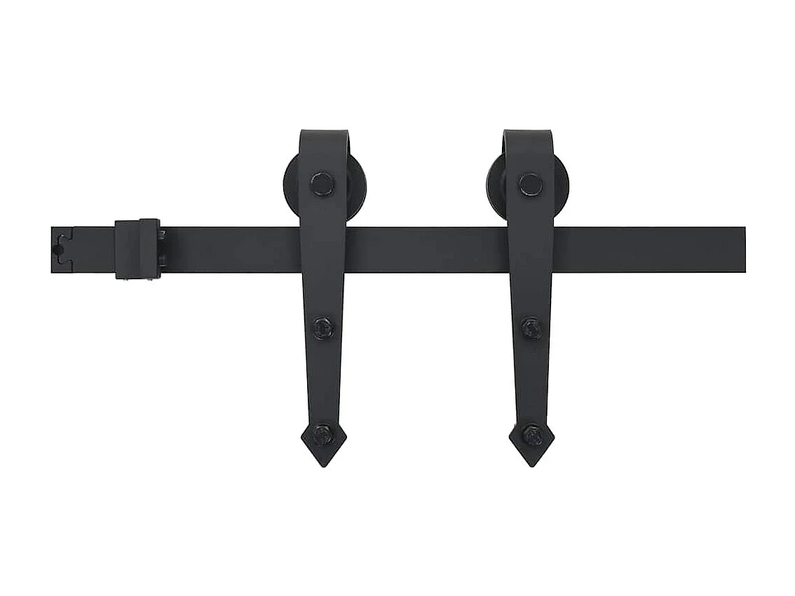 Porte coulissante avec kit de quincaillerie 80x210cm Pin massif