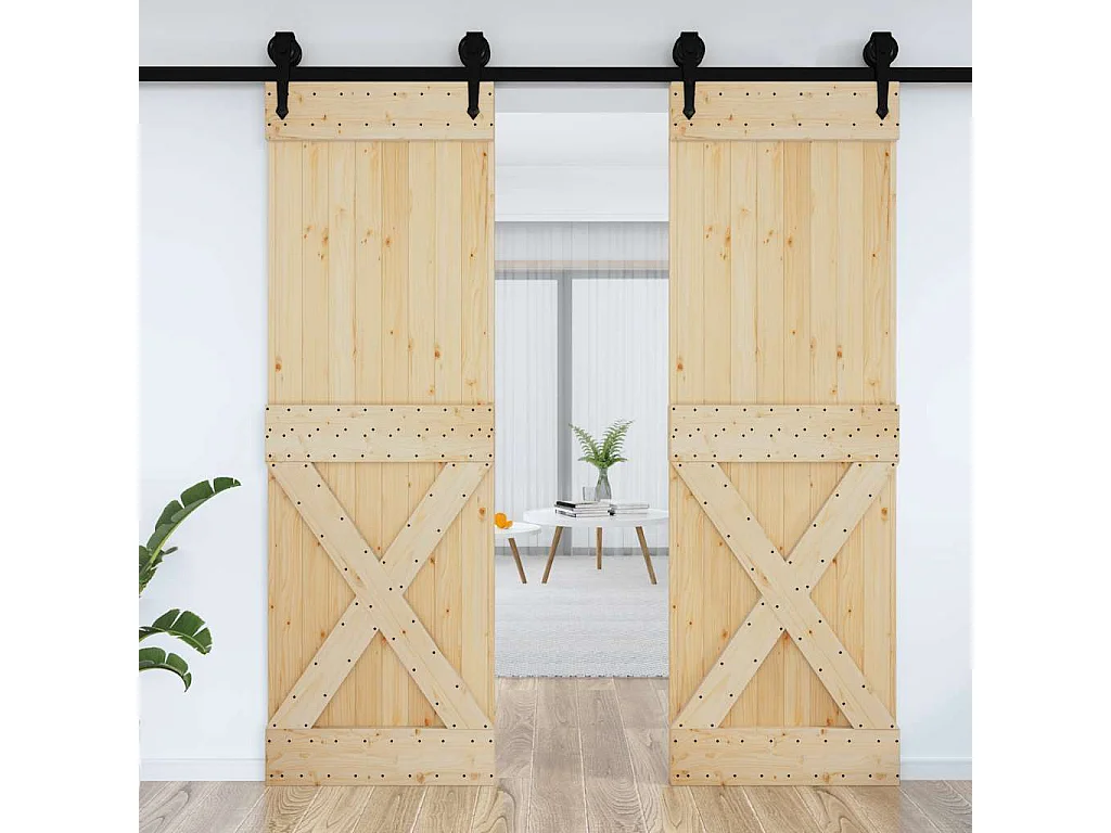 Porta NARVIK 70x210 cm in legno massello di pino